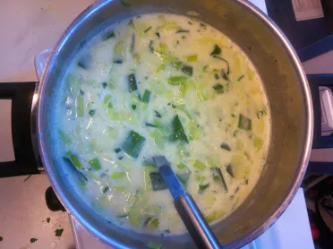 Schulgarten Porreesuppe